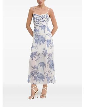 Guess Floral-Print Maxi Dress - Blue
