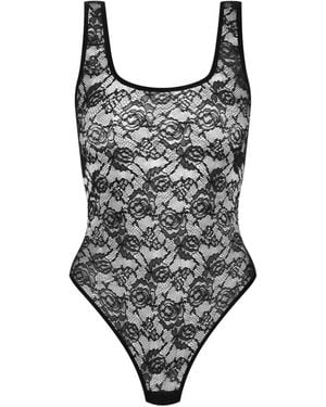 Maison Close Flashback Backless Bodysuit - Grey