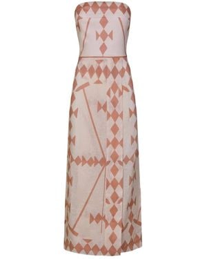 Johanna Ortiz Piedra Del Sol Geometric Dress - Pink