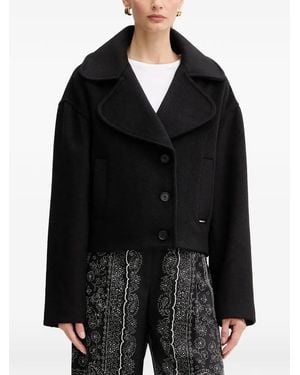 Just Cavalli Button-Up Jacket - Black