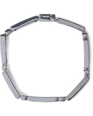 Saint Laurent Logo-Engraved Bracelet - White