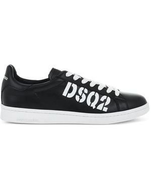 DSquared² Boxer Logo-Print Trainers - White