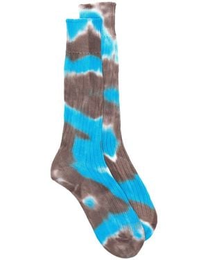 Suicoke Tie-Dye Print Socks - Blue
