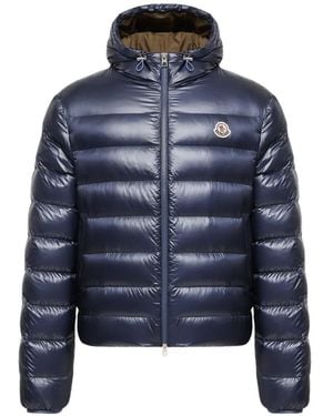 Moncler Forzo Hooded Packable Short Down Jacket - Blue