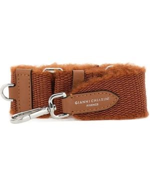 Gianni Chiarini Schouderband Met Leren Afwerking - Bruin