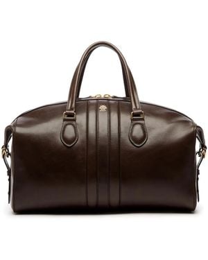Bally Smooth Leather Weekender Duffle - Brown