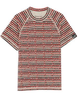 Martine Rose Raglan-Sleeve Shrunken T-Shirt - Pink