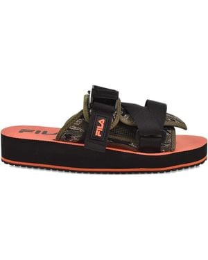 Fila Sol- V2 Sandalen mit Camouflage-Print - Schwarz