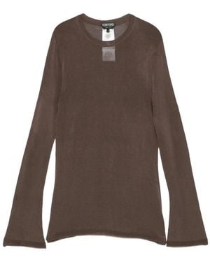 Tom Ford Oberteil Mit Ausgestellten Ärmeln - Braun