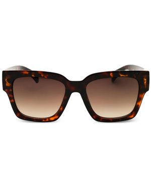 Draper James Tortoiseshell-Effect Rectangle-Frame Sunglasses - Brown