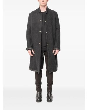 69 by Isaac Sellam Press-Stud Fastening Coat - Black