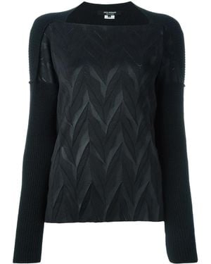 Junya Watanabe シェブロン柄セーター - ブラック