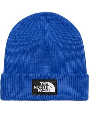 The North Face Bonnet À Revers Logo Box - Blue