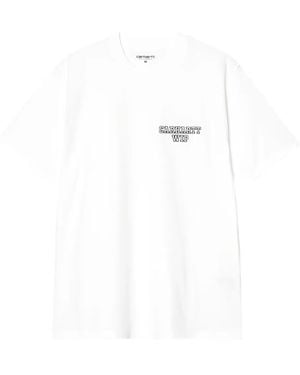 Carhartt Camiseta con logo bordado - Blanco