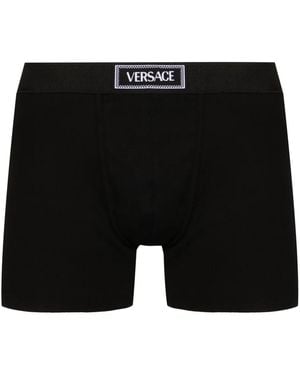 Versace 90s ロゴ ボクサーパンツ - ブラック