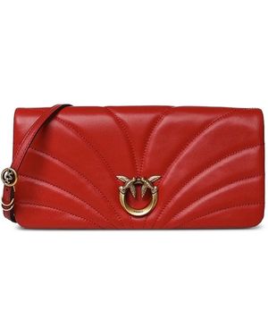 Pinko Love Birds Quilted Shoulder Bag - Red