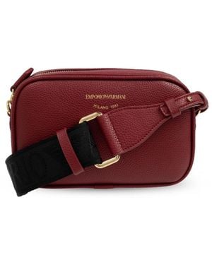 Emporio Armani Logo Stamp Tote Bag - Red