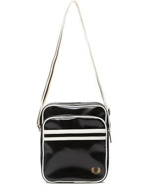 Fred Perry Striped Classic Side Bag - Black