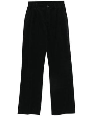 Private 0204 Corduroy Straight-Leg Pants - Black