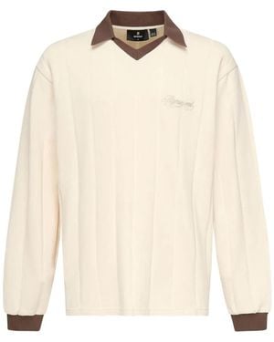 Represent Retro Football Ribbed Sweatshirt - Natural