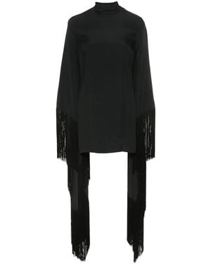 Taller Marmo Mini Del Mar Fringed Mini Dress - Black