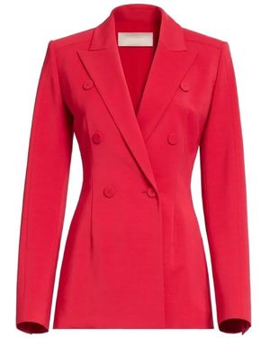 Elie Saab Cady Double-Breasted Tailored Blazer