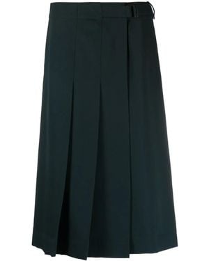 Lemaire Pleated Wool Wrap Skirt - Green