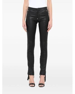 Givenchy Star-Patch Leather Pants - Black
