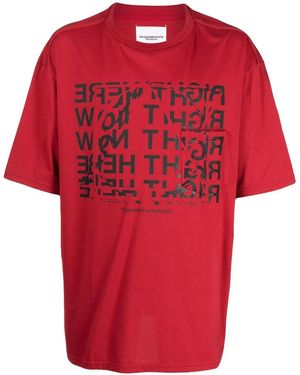 TAKAHIROMIYASHITA TheSoloist. Graphic-Print Short-Sleeved T-Shirt - Red