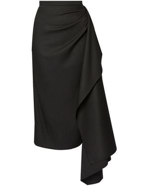 Erdem Gonna A Matita Drappeggiata - Nero