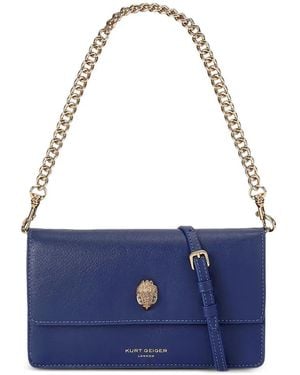Kurt Geiger Bolso Sloane Mini Con Placa De Águila - Azul