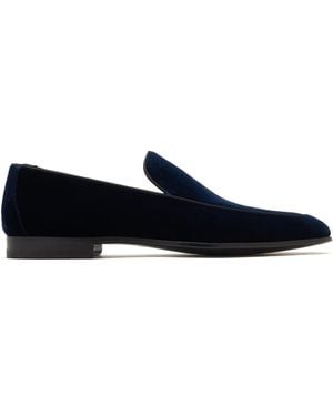 Magnanni Mocasines de ante y terciopelo - Azul
