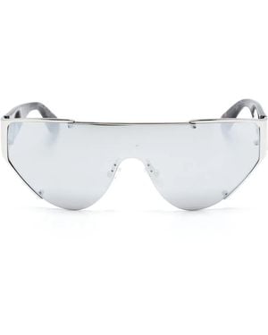 McQueen シールド ミラーサングラス - メタリック