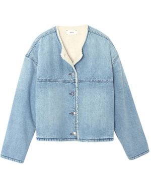 Xirena Lucien Sherpa-Lined Denim Jacket - Blue