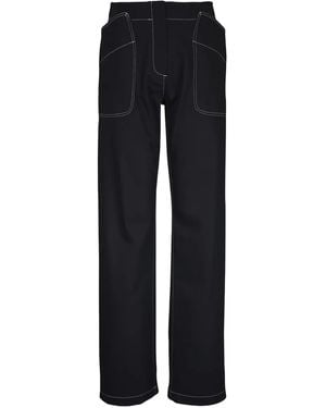 Zero + Maria Cornejo Eda Hose mit Ziernähten - Schwarz