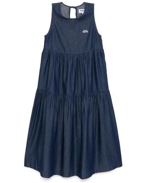 Chocoolate Logo-Embroidered Dress - Blue