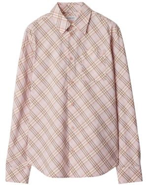 Burberry チェッカー シャツ - ピンク