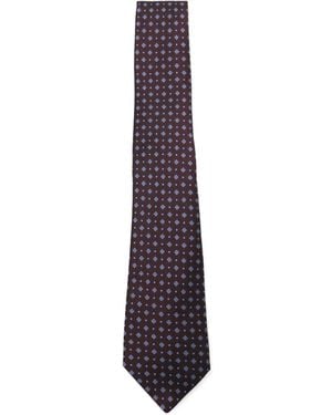 Canali Corbata con motivo - Morado