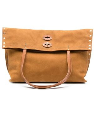 Zanellato Borsa Tote A'Spasso Media Con Borchie - Neutro