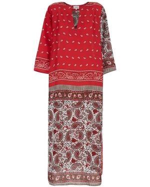 P.A.R.O.S.H. Robe Mi-Longue À Motif Cachemire - Red