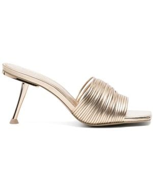 Cult Gaia Mules Giana Metallizzate 90Mm - Neutro