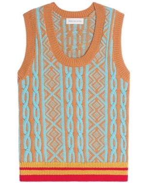 Dries Van Noten Jacquard Wool Top - Grey