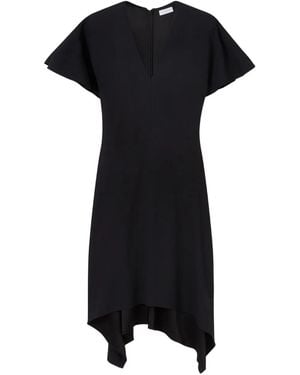 Stella McCartney Robe Mi-Longue À Col V - Noir