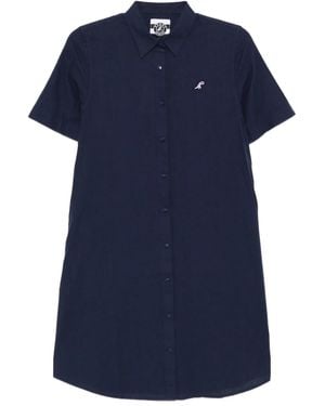 SPORT b. by agnès b. Kleid mit Dino-Stickerei - Blau