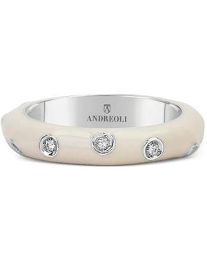 Andreoli Ring Met Diamant - Wit