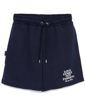 FAMILY FIRST Shorts Mit Logo-Print - Blau