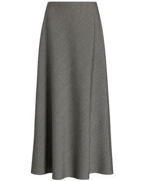 Alberta Ferretti Maxirock Mit Diagonalem Muster - Grau