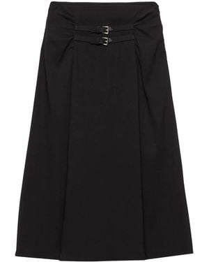 Prada Sablé Midi Skirt - Black