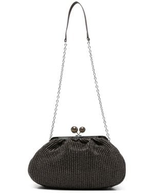 Max Mara Woven Clutch Bag - Black