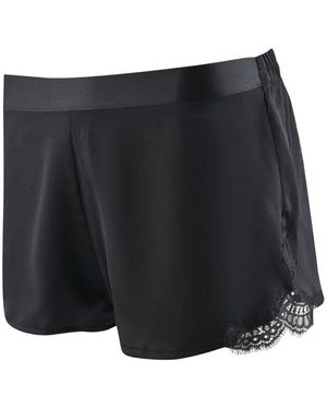 Aubade Toi Mon Amour Lace-Trim Pajama Bottoms - Black